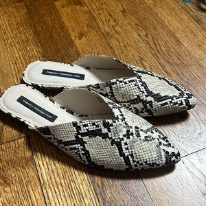 French Connection Women's Leather Slip-On Mule Size 6